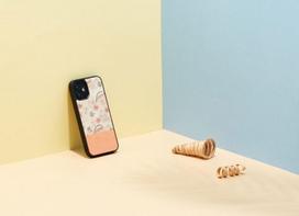 iphone 12 black mini - Dėklas Man&Wood Pink Flower Black for iPhone 12 Mini, įvairių spalvų - 3 nuotrauka