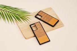 herringbone - Dėklas Man&Wood Herringbone Arancia Black for Galaxy Note 20 Ultra, juoda/oranžinė - 3 nuotrauka