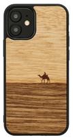 iphone 12 black mini - Dėklas Man&Wood Terra Black for iPhone 12 Mini, ruda/juoda - 1 nuotrauka