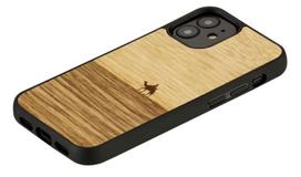 iphone 12 black mini - Dėklas Man&Wood Terra Black for iPhone 12 Mini, ruda/juoda - 2 nuotrauka