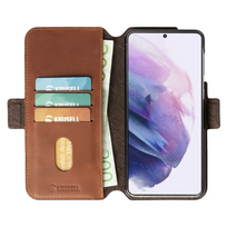 Dėklas Krusell PhoneWallet, ruda