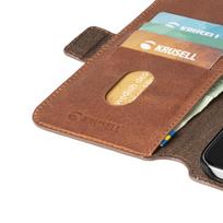 galaxy s21 plus deklas - Dėklas Krusell PhoneWallet, ruda - 2 nuotrauka