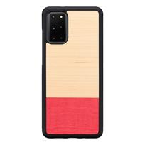 dekliukai s20 - Dėklas Man&Wood Galaxy S20+, juoda/raudona/kreminė - 2 nuotrauka