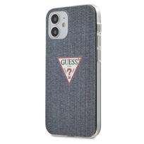 mini telefonai - Dėklas Guess Triangle Collection for iPhone 12 Mini, tamsiai mėlyna - 1 nuotrauka
