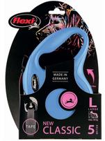 flexi 50kg - FLEXI automatinis pavadėlis NEW CLASSIC L 5m mėlyna juosta - 2 nuotrauka