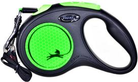 pavadelis flexi m - FLEXI New Neon M Tape 5 m green automatinis pavadėlis - 1 nuotrauka