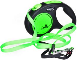 pavadelis flexi m - FLEXI New Neon M Tape 5 m green automatinis pavadėlis - 2 nuotrauka