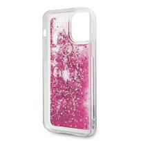 iphone 12 mini deklas - Nugarėlės dėklas Karl Lagerfeld iPhone 12 5.4'' Liquid Glitter Charms Cover Pink - 4 nuotrauka