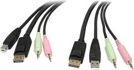 Laidas StarTech USB DisplayPort® KVM Switch Cable, juoda, 1.8 m