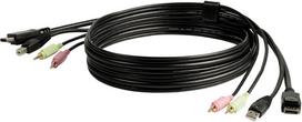 displayport 1.4 kabelis - Laidas StarTech USB DisplayPort® KVM Switch Cable, juoda, 1.8 m - 2 nuotrauka