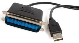 usb 3 0 3m - Adapteris StarTech Startech USB TO PARALLEL PRINTER CABLE, juoda, 1.9 m - 1 nuotrauka