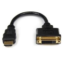 adapteris dvi to hdmi - Adapteris StarTech HDDVIMF8IN, juoda, 0.2 m - 1 nuotrauka