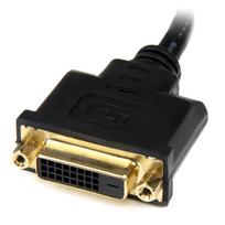 adapteris dvi to hdmi - Adapteris StarTech HDDVIMF8IN, juoda, 0.2 m - 3 nuotrauka