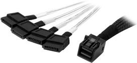 Laidas StarTech Mini-SAS to SATA SAS43SAT1M, juoda, 1 m