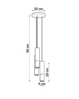 pakabinami sviestuvai senukai - Šviestuvas SOLLUX LOOPEZ 3P 5903282731660, lubinis, 40 W - 2 nuotrauka