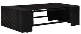 lauko baldai 4 vietu - Lauko baldų komplektas VLX Garden Lounge Set Poly Rattan, juodas, 4 vietų - 3 nuotrauka