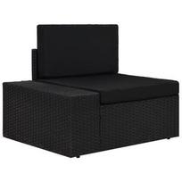 lauko baldai 4 vietu - Lauko baldų komplektas VLX Garden Lounge Set Poly Rattan, juodas, 4 vietų - 5 nuotrauka