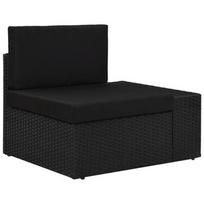 lauko baldai 4 vietu - Lauko baldų komplektas VLX Garden Lounge Set Poly Rattan, juodas, 4 vietų - 7 nuotrauka