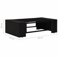 lauko baldai 4 vietu - Lauko baldų komplektas VLX Garden Lounge Set Poly Rattan, juodas, 4 vietų - 10 nuotrauka