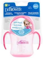 dr brown gertuve - Dr.Browns gertuvė minkštu snapeliu su rankenėlėm 180ml, rožinė - 3 nuotrauka