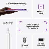 a17 pro - Apple iPad mini (2021) Wi-Fi 256GB Purple (Violetinis) - 8 nuotrauka