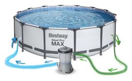 bestway steel pro max - Bestway Steel Pro Max 380038, baltas/pilkas, 4270x1070 mm, 13030 l - 2 nuotrauka