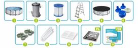 bestway steel pro max - Bestway Steel Pro Max 380038, baltas/pilkas, 4270x1070 mm, 13030 l - 5 nuotrauka