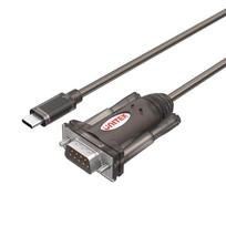 rs232 laidas - Laidas Unitek Y-1105K USB C To RS232 Adapter Black - 1 nuotrauka
