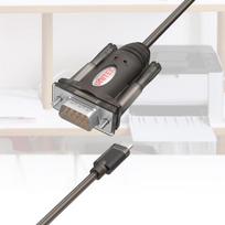 rs232 laidas - Laidas Unitek Y-1105K USB C To RS232 Adapter Black - 4 nuotrauka