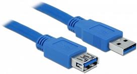 Kabelis Delock Extension cable USB 3.0 Type A male to USB 3.0 Type A female, mėlyna, 1 m