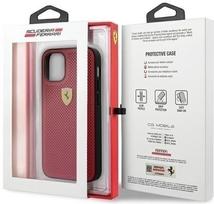 perforuota - Ferrari "FESPEHCP12SRE Ferrari Off Track Perforated Cover iPhone 12 Mini" Red - 9 nuotrauka