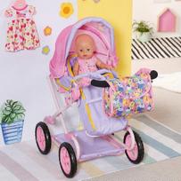 zapf creation - Amo Toys Zapf BABY born Deluxe Pram Lėlės vaikų vežimėlis - 5 nuotrauka