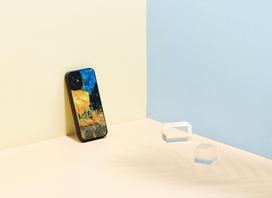 iphone 12 black mini - iKins case for Apple iPhone 12 mini cafe terrace juodas - 3 nuotrauka