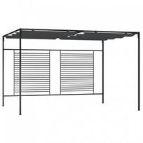 pavesine su stogu - Pavėsinė su įtraukiamu stogu, antracito, 4x3x2,3m, 180g/m² - 2 nuotrauka