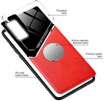 odiniai telefonu deklai - Mocco Lens Leather Back Case for Apple Iphone 12 Mini Red - 3 nuotrauka