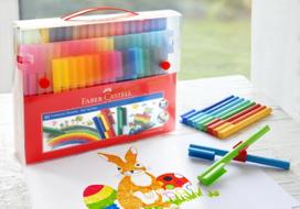 flomasteriai - Flomasteriai Faber Castell Carrying Case, vienpusiai, 92 vnt. - 5 nuotrauka