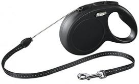 flexi pavadelis 8m m - Flexi New Classic Cord S 8m Black - 1 nuotrauka