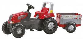 priekaba traktoriui mini - Žaislinis automobilis Rolly Toys rollyJunior Tractor With Farm Trailer RT Red 800261 - 1 nuotrauka