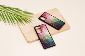bac water vanduo - iKins case for Samsung Galaxy Note 20 water flower juodas - 5 nuotrauka