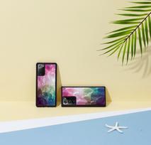 bac water vanduo - iKins case for Samsung Galaxy Note 20 water flower juodas - 6 nuotrauka