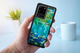 samsung galaxy s20 ultra deklas - iKins case for Samsung Galaxy S20 Ultra water lilies juodas - 5 nuotrauka