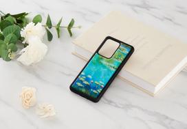 samsung galaxy s20 ultra deklas - iKins case for Samsung Galaxy S20 Ultra water lilies juodas - 6 nuotrauka