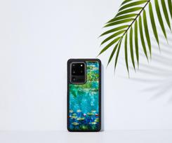 samsung galaxy s20 ultra deklas - iKins case for Samsung Galaxy S20 Ultra water lilies juodas - 7 nuotrauka