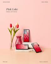 s21 telefonas samsung - iKins case for Samsung Galaxy S21 Ultra pink lake juodas - 3 nuotrauka