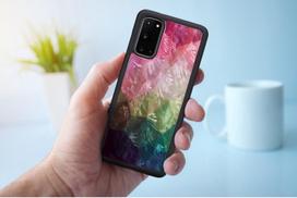 samsung s20 deklas - iKins case for Samsung Galaxy S20 - Vanduo Flower Juodas - 4 nuotrauka