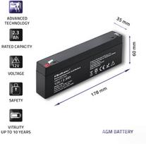 12v 3ah akumuliatorius - Qoltec 53064 - 6 nuotrauka