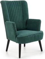 Fotelis Halmar Delgado Dark Green, žalias, 75 cm x 70 cm x 100 cm