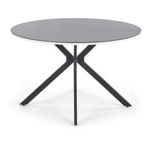Valgomojo stalas Halmar Avelar, baltas/juodas, 1200x1200x760mm
