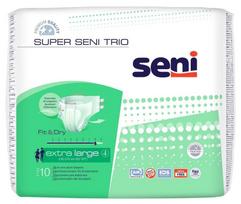  SENI SUPER TRIO EXTRA LARGE, sauskelnės suaugusiems, 10 vnt.