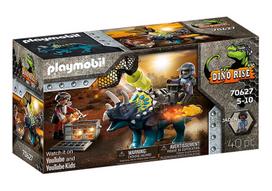 PLAYMOBIL Dino Rise, Triceratops: Battle for the Legendary Stones 70627 